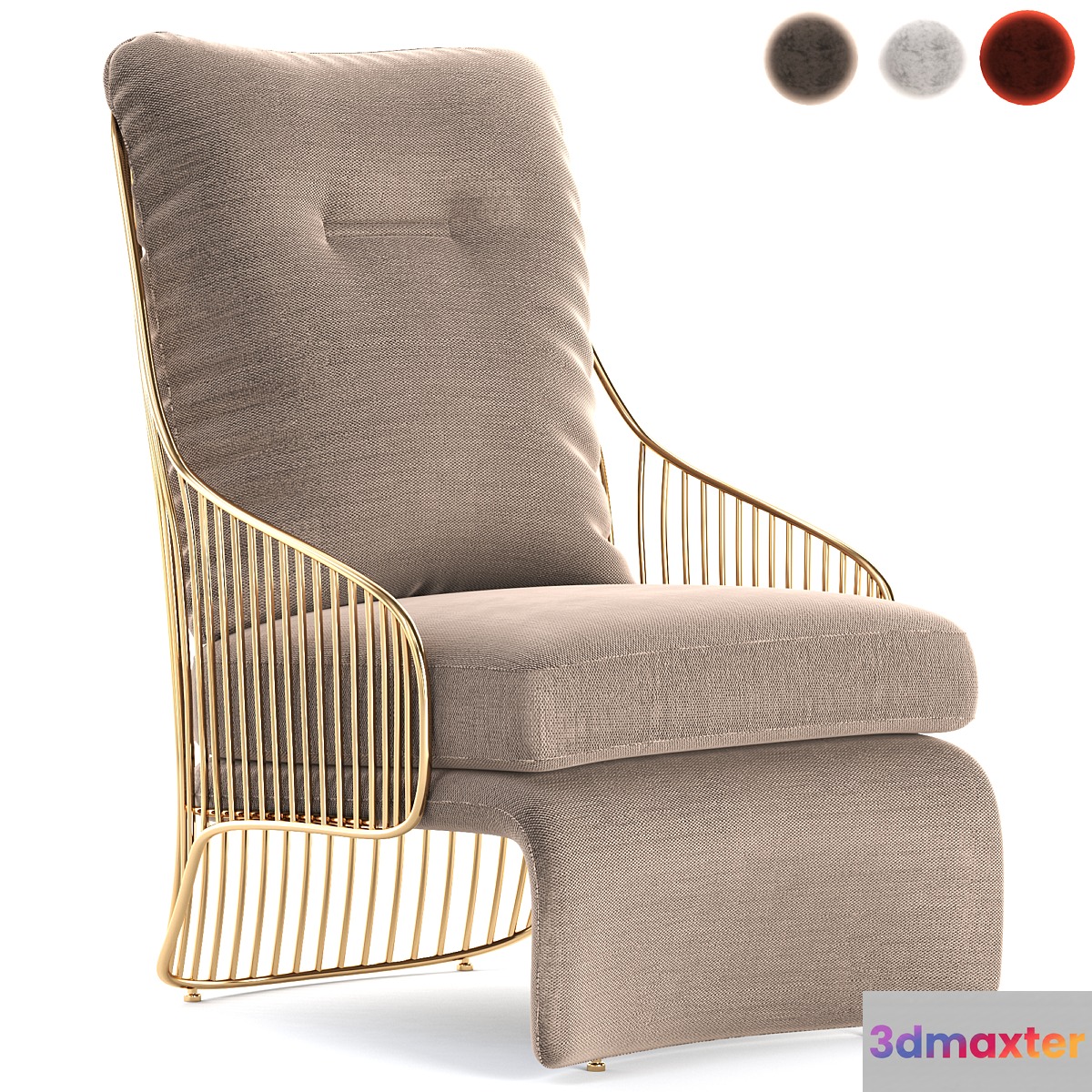 The_new_Minotti_armchair_designed_by_Rodolfo_Dordoni 3D Max
