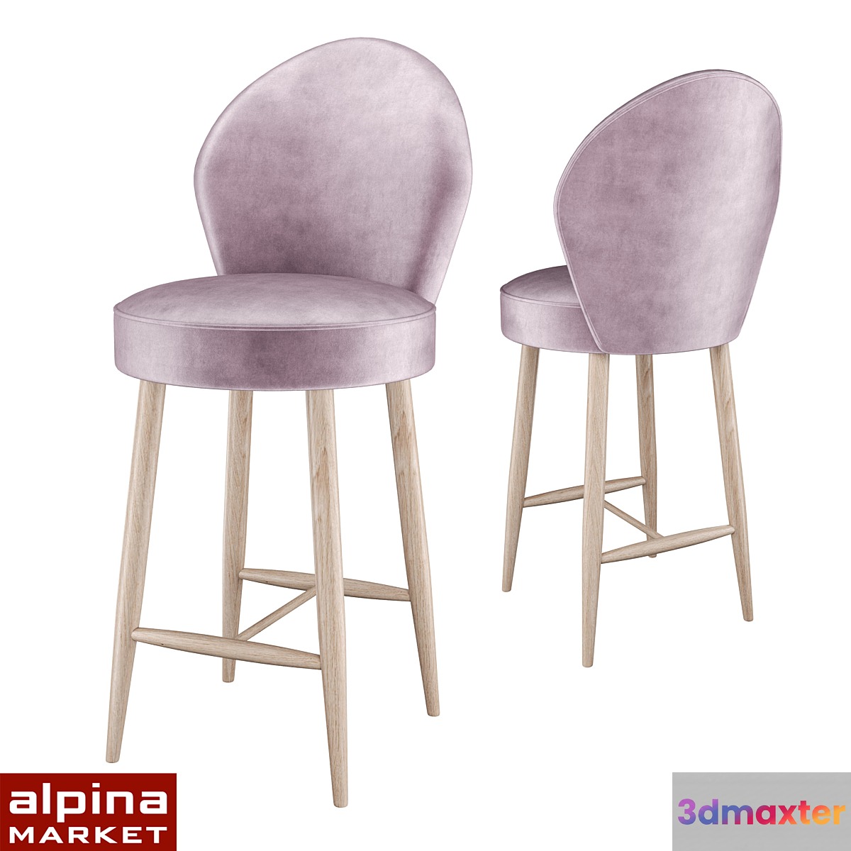OM Upholstered bar stool IXORA - No.4