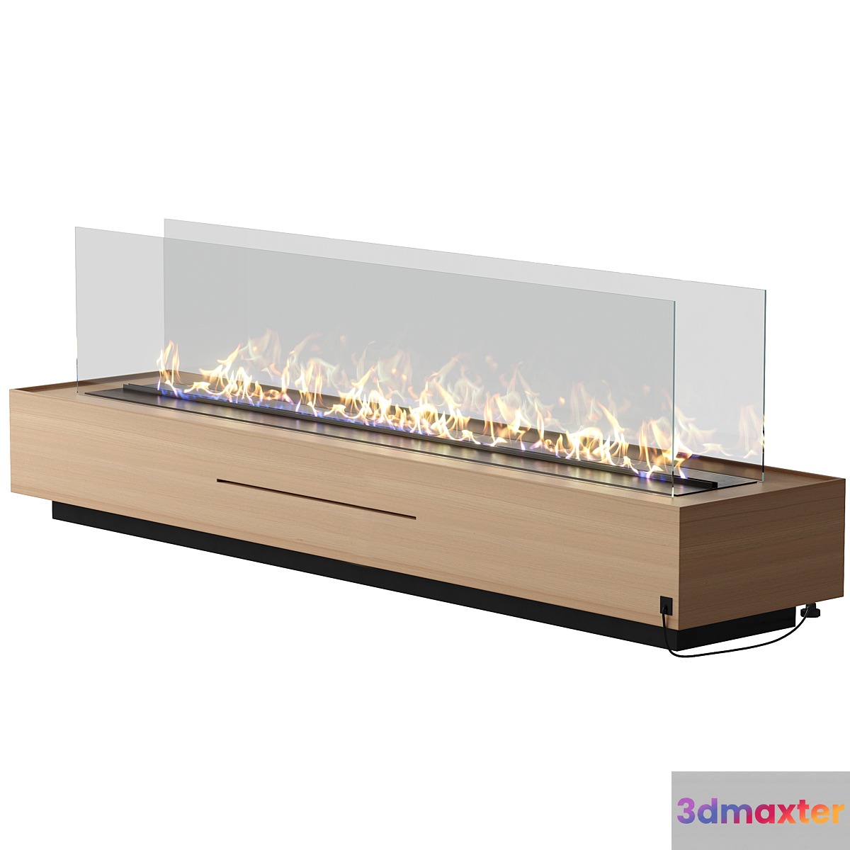 Independent wooden fireplace
