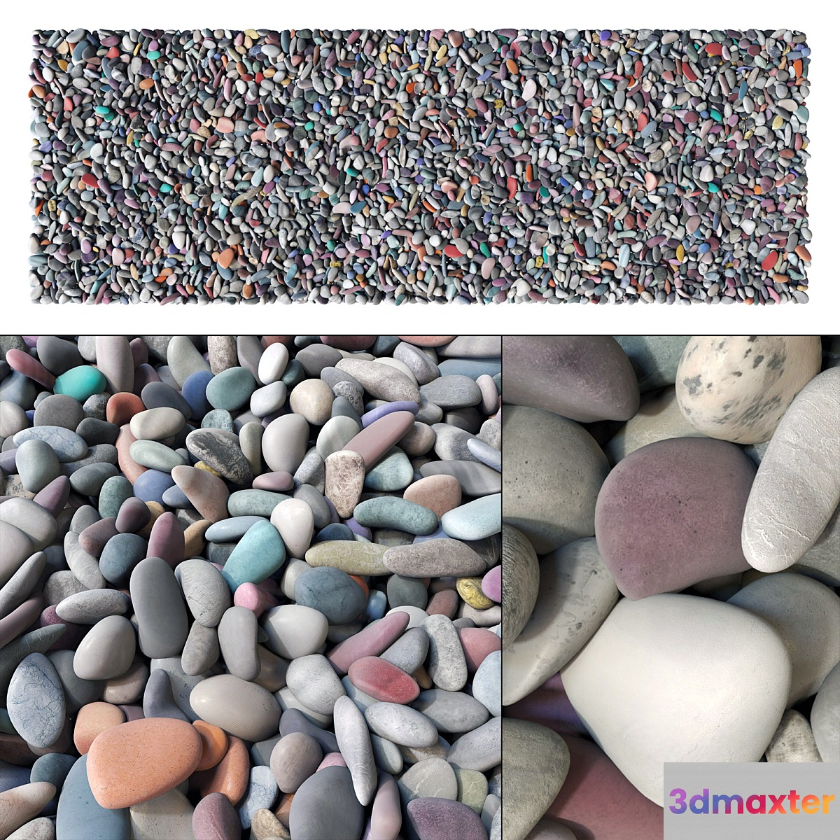 Pebble smooth low n14 _ Small smooth pebble No. 14