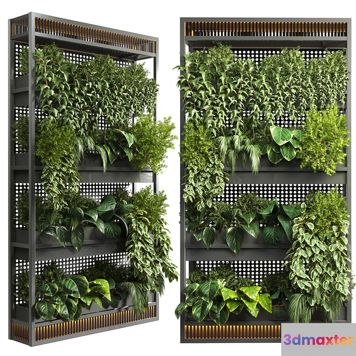 stand Indoor plant-plant stand metal vase 07 3D Max