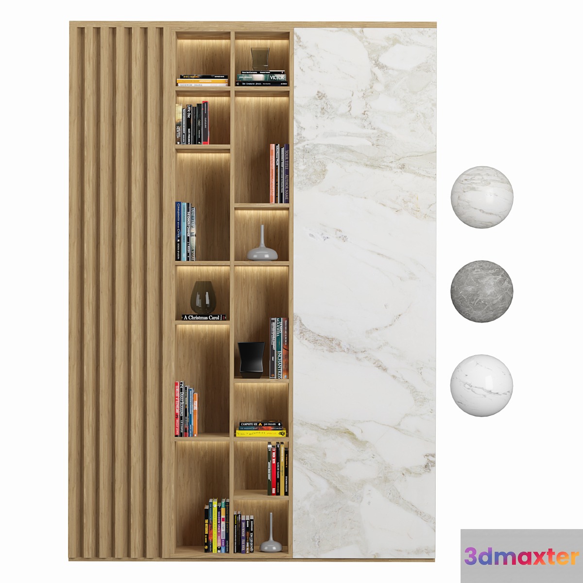 Cabinet with shelves02 3D Max