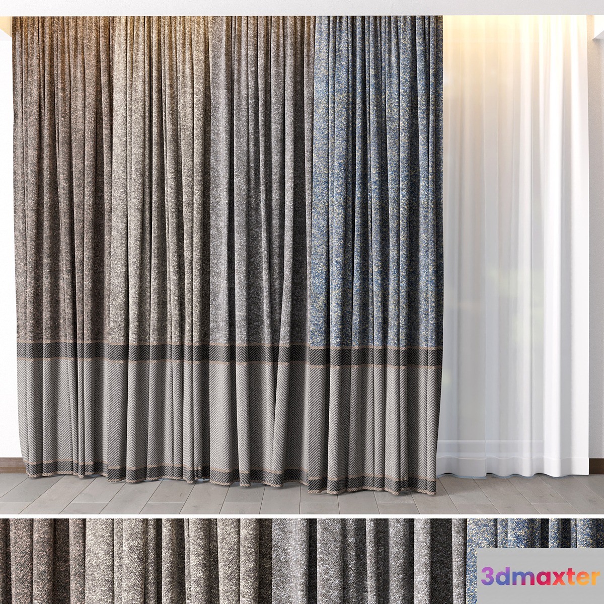 Hadi Curtains 27 3D Max