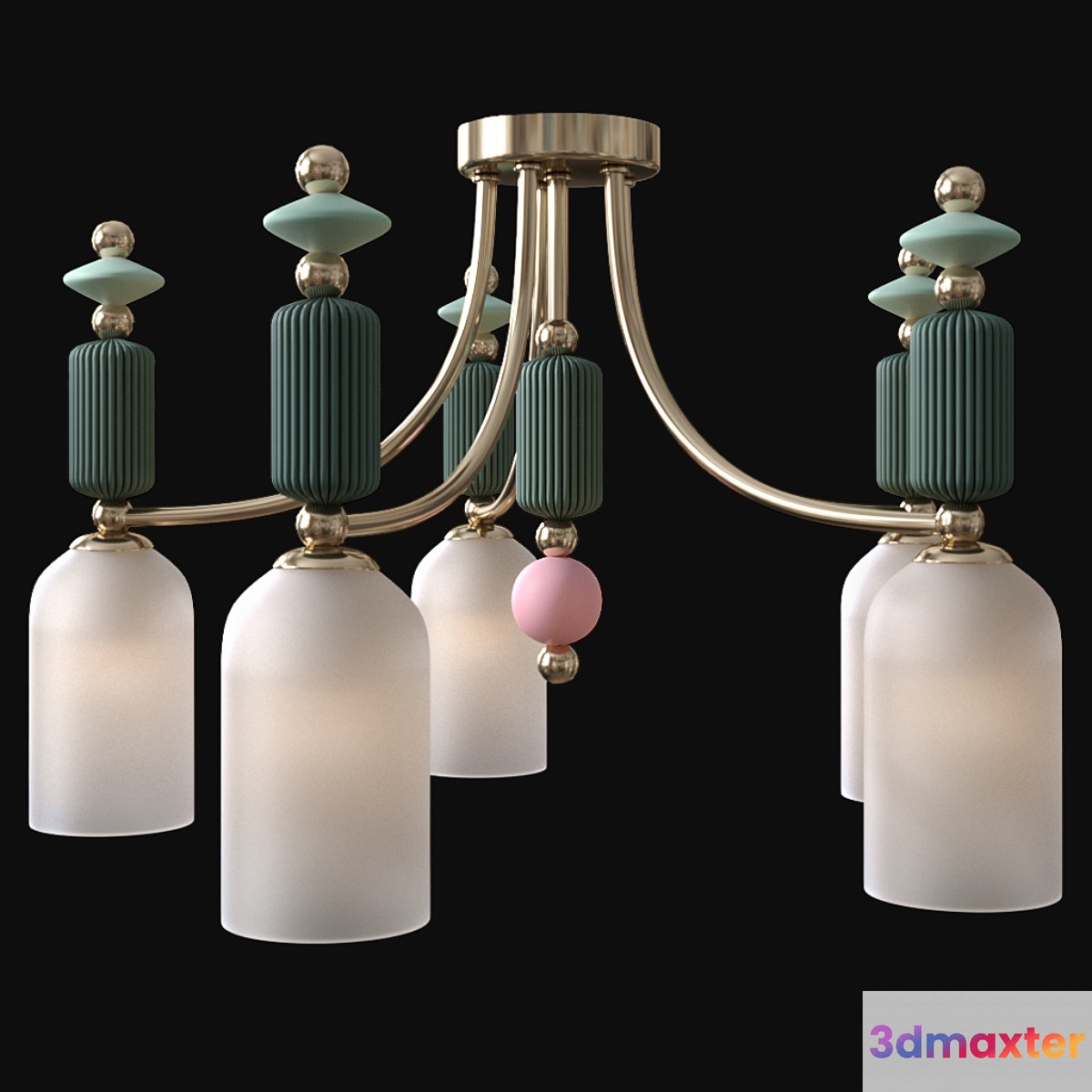 Ceiling chandelier Odeon Light 4861 _ 5C CANDY 3D Max