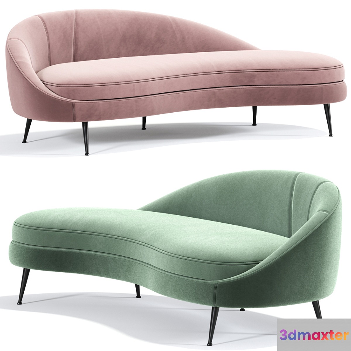 Porto sand curved sofa