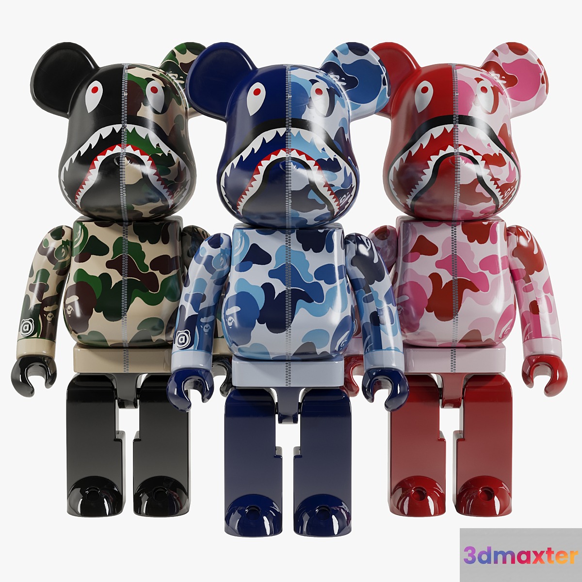 Bearbrick _ Bape ABC Camo Shark
