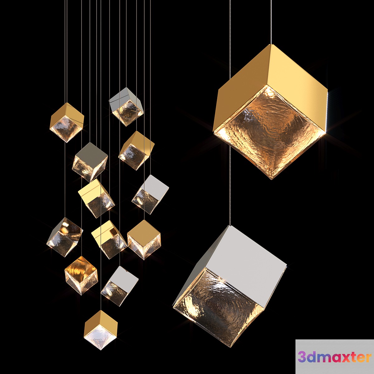 Pendant lamp bomma PYRITE 3D Max