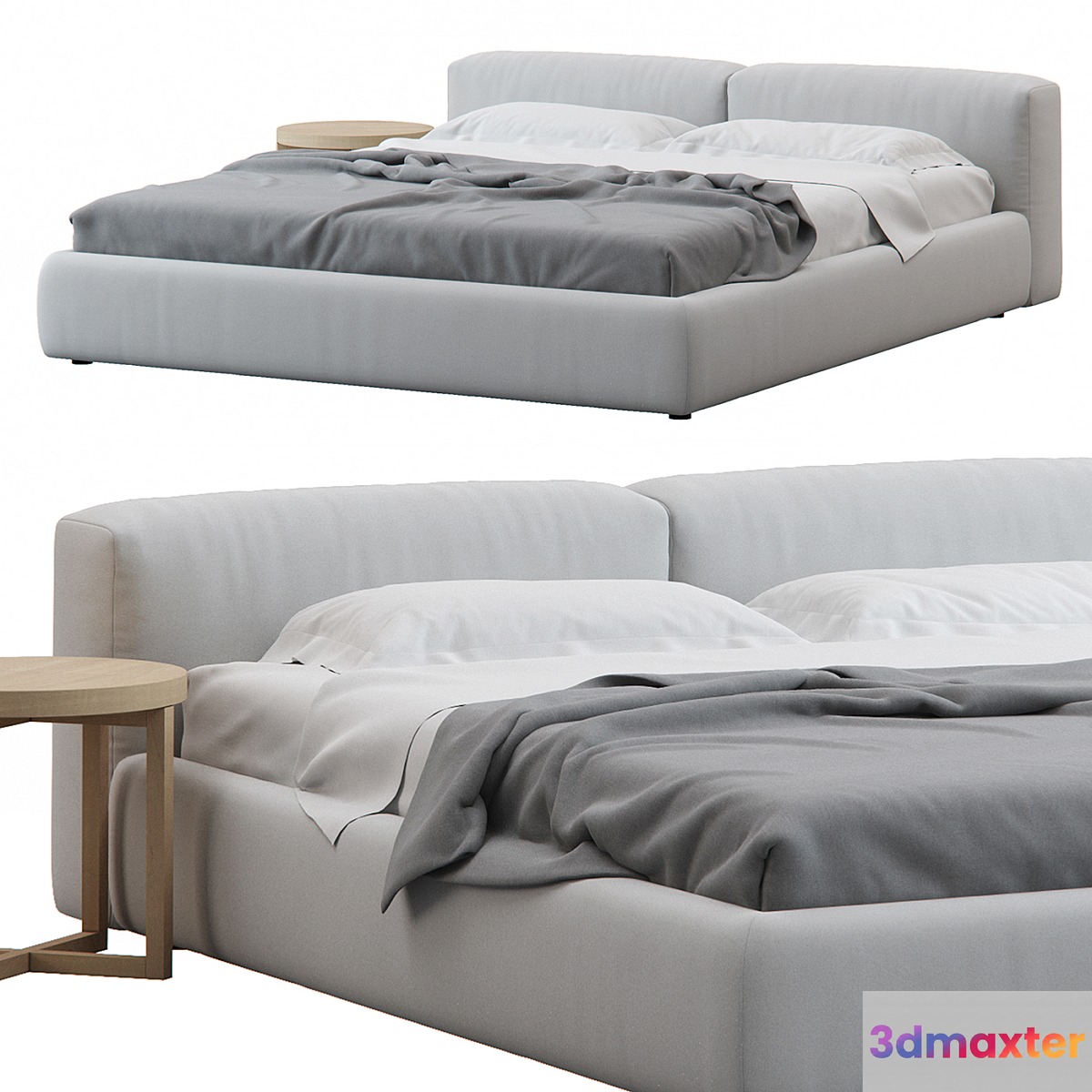 Superoblong Bed by Jasper Morrison Cappellini 3D Max