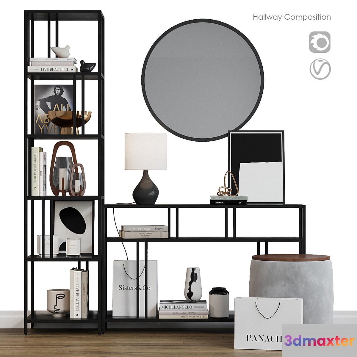 West Elm Hallway Composition 3 3D Max