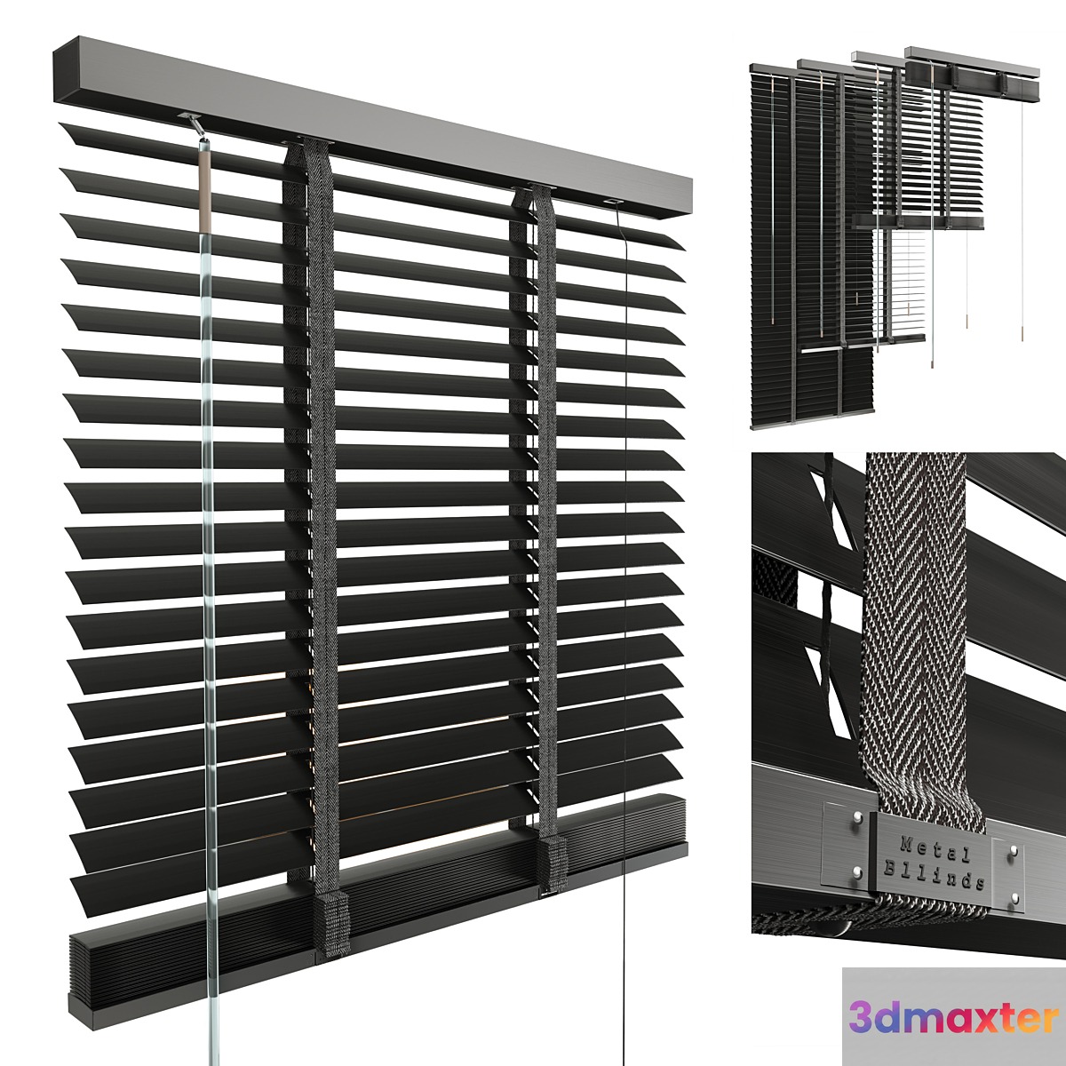 Metal Blinds black 600 in 35mm - No.2 3D Max