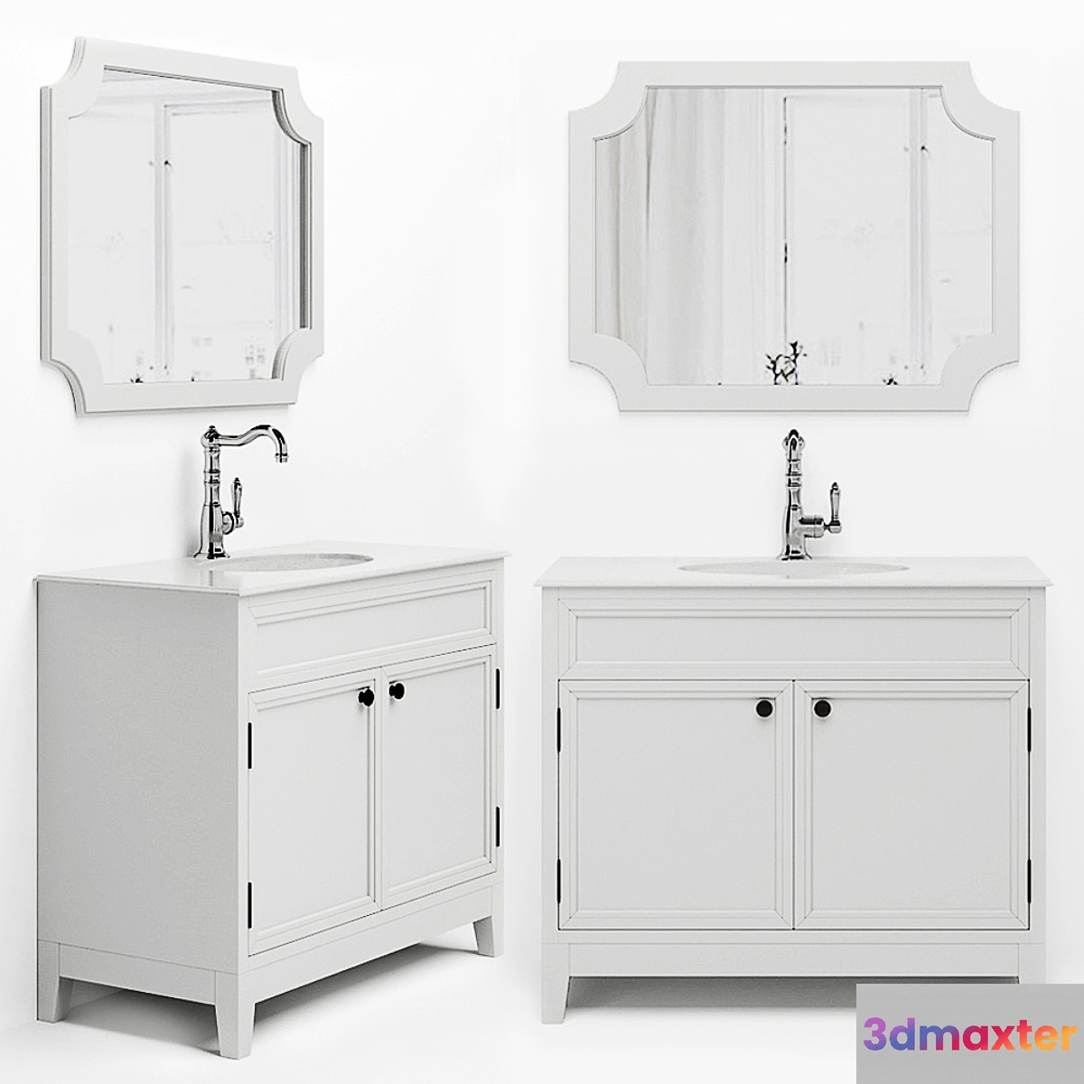 Downton small bathroom cabinet Dantone Home 3D Max