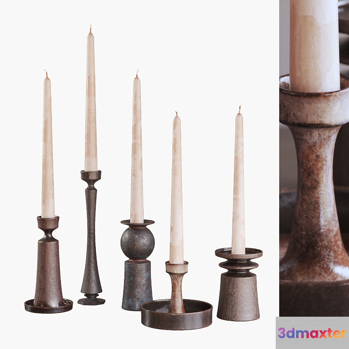 Taper candle holder 3D Max