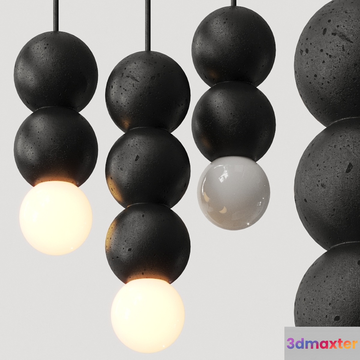 Buzao Ooops _ Lampatron Lilla Black Pendant Lamps 3D Max