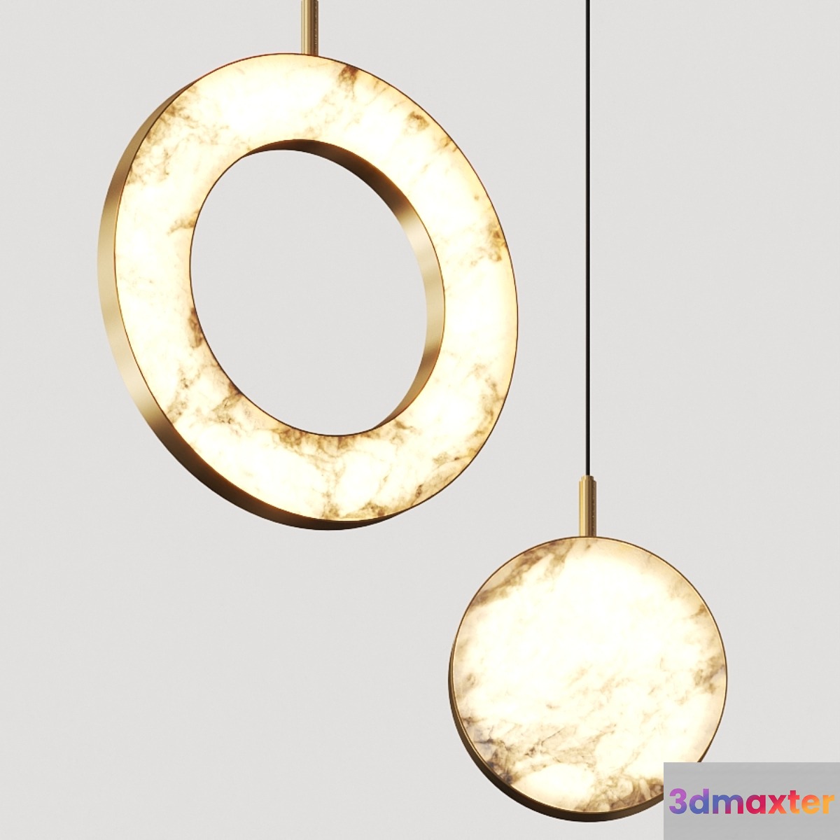 Marc Wood Rosa Ring Cluster Pendant Lamp 3D Max