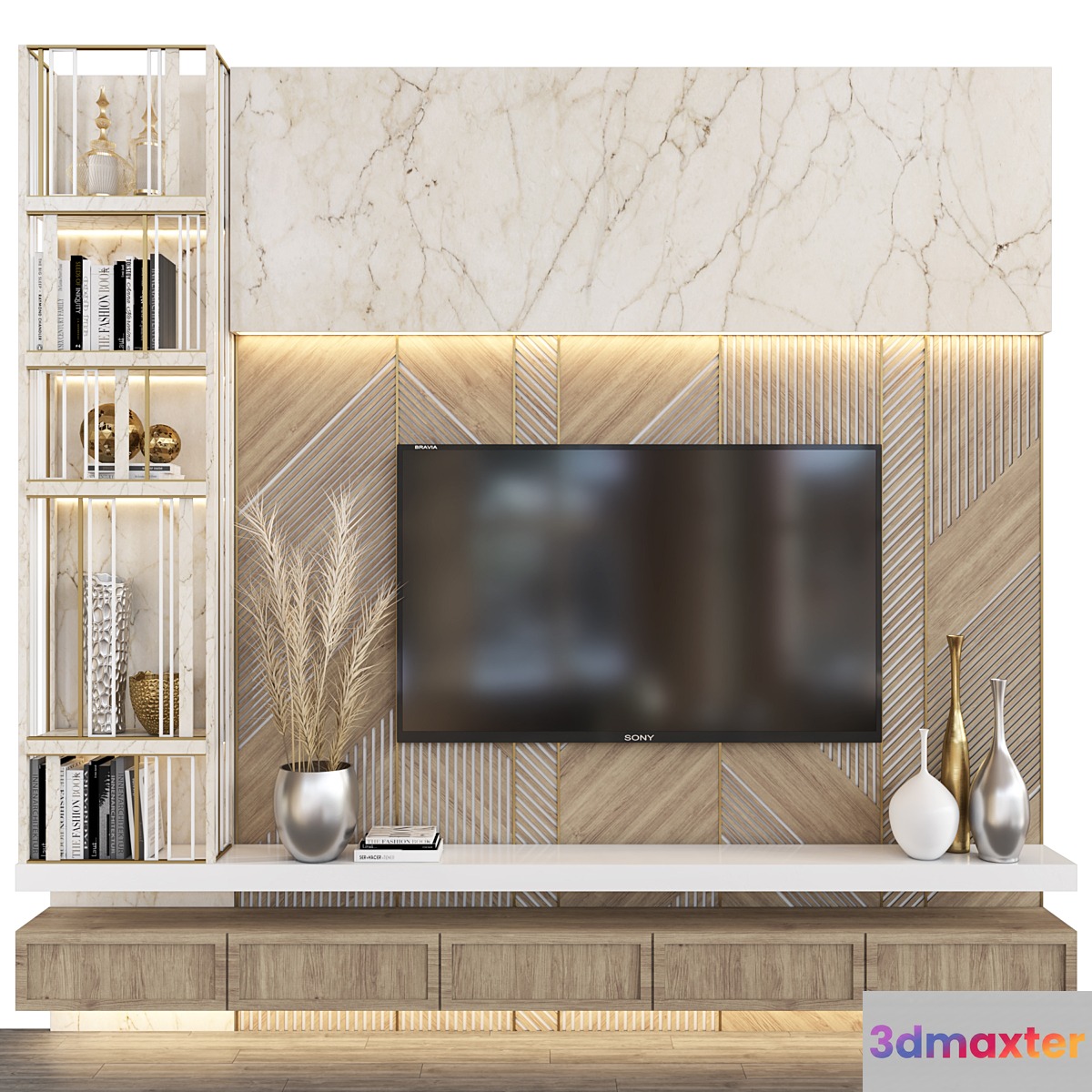 Tv Wall 07 3D Max