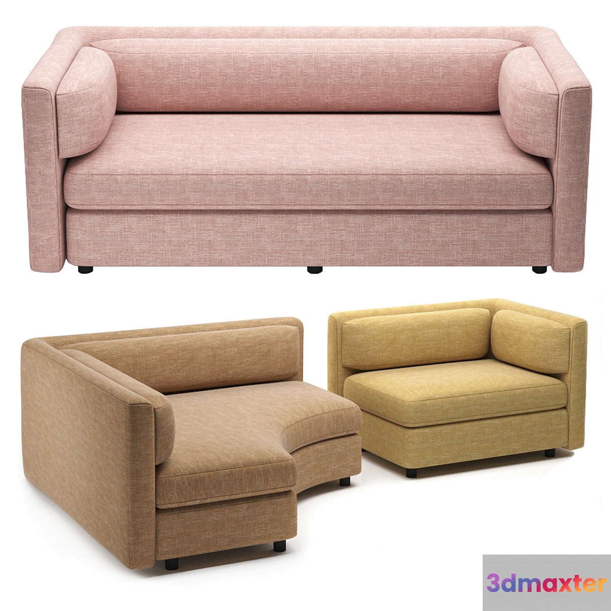 Catering sofas 3D Max