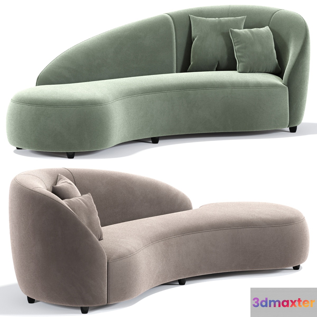Euforia Montbel Curved Sofa 3D Max