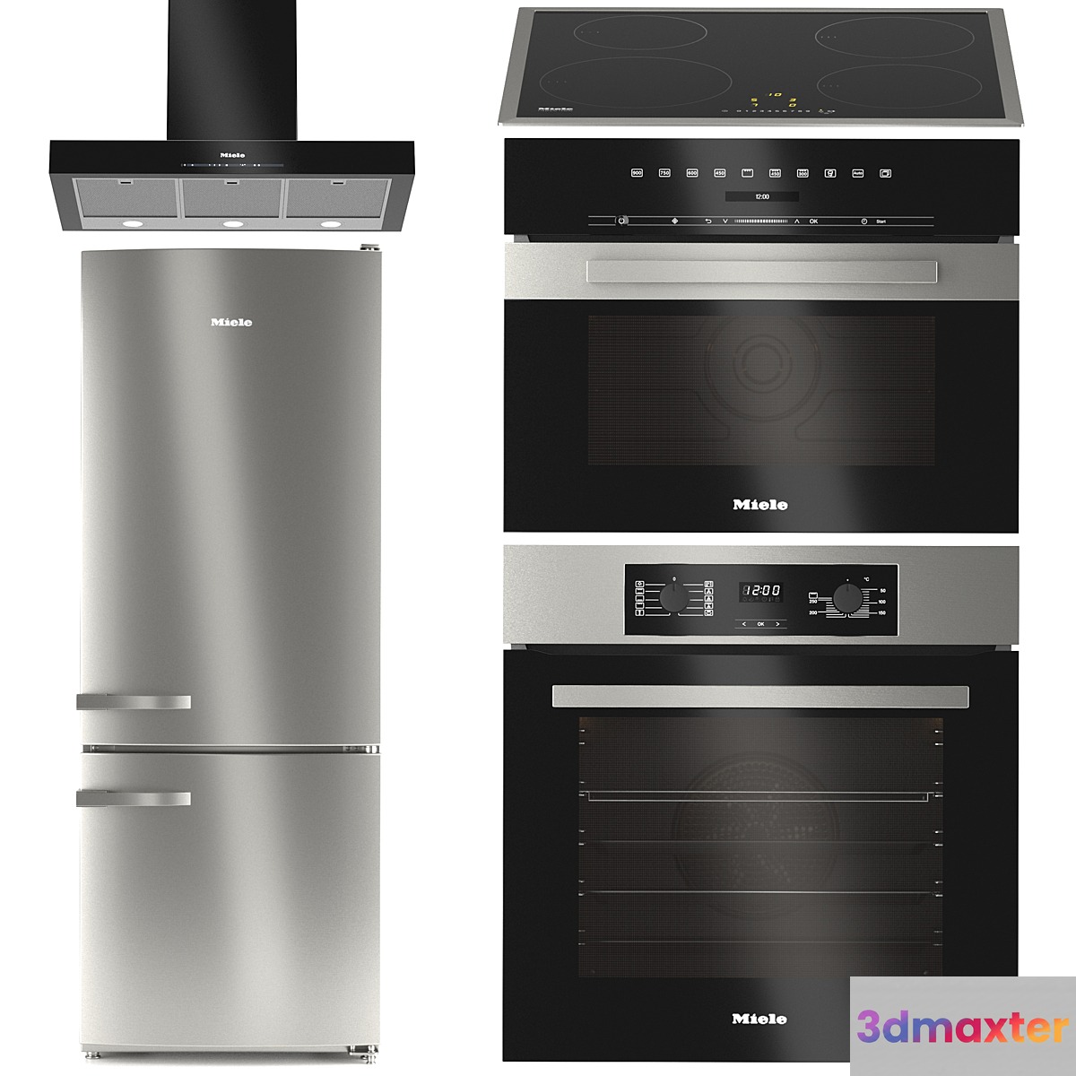 Miele kitchen appliances set 3 3D Max