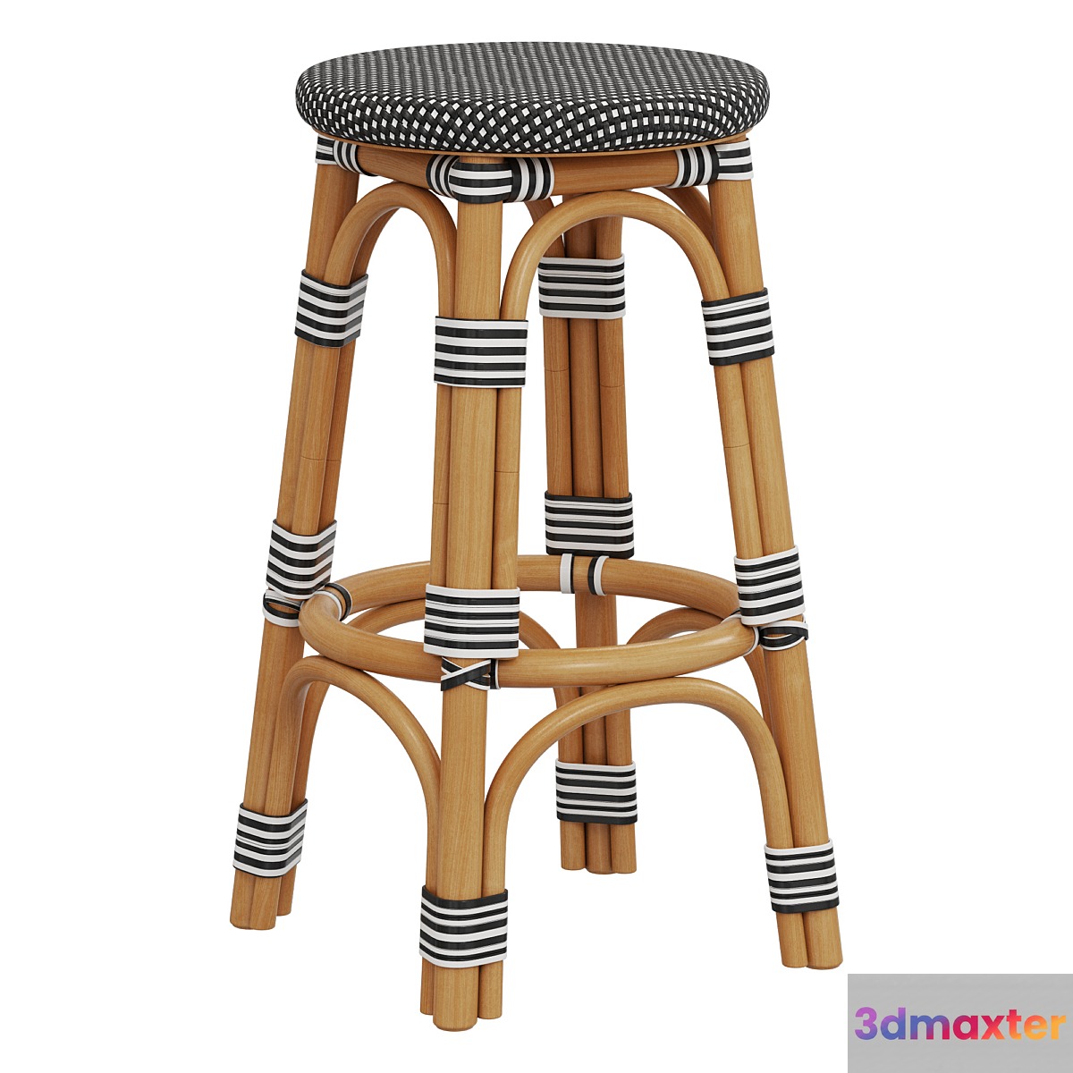 Restoration Hardware St Germain Resin Backless Stool 3D Max