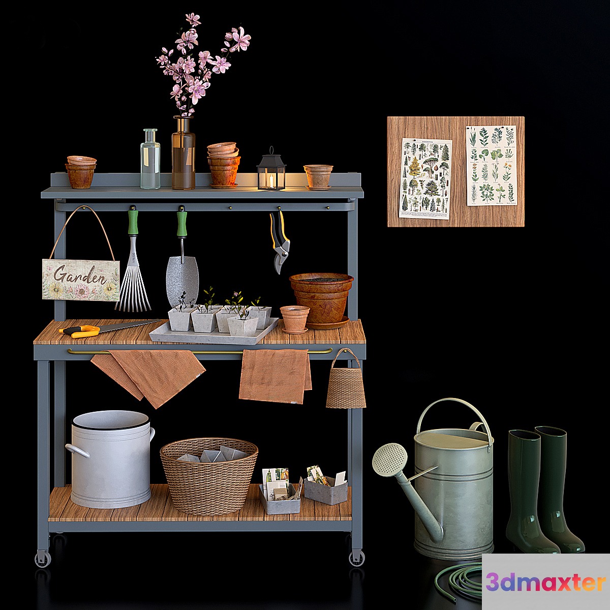 Garden set 3D Max