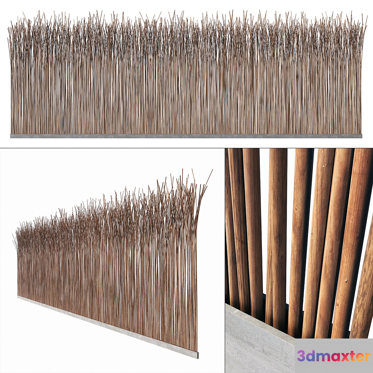 Screen long branch thin decor n5 _ Long screen of thin branches No. 5 - No.2 3D Max