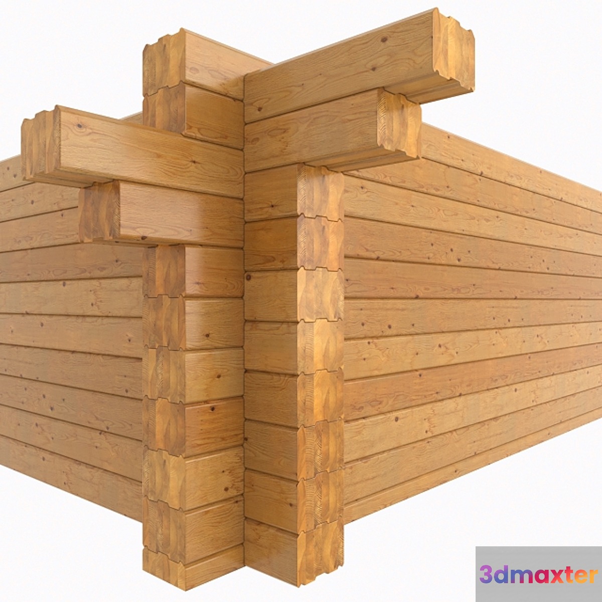 Glued laminated timber 3D Max