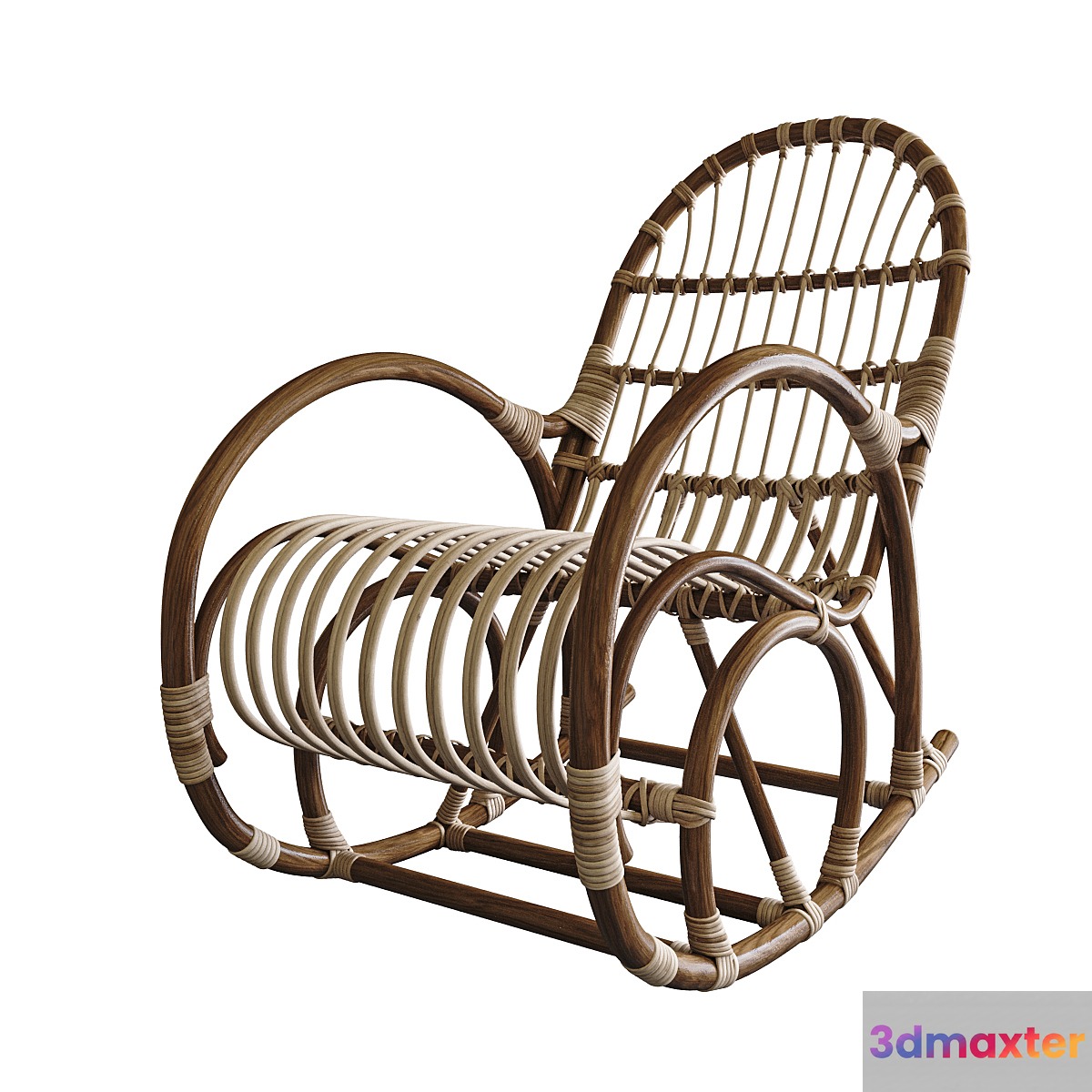 Rattan rocking chair 3D Max