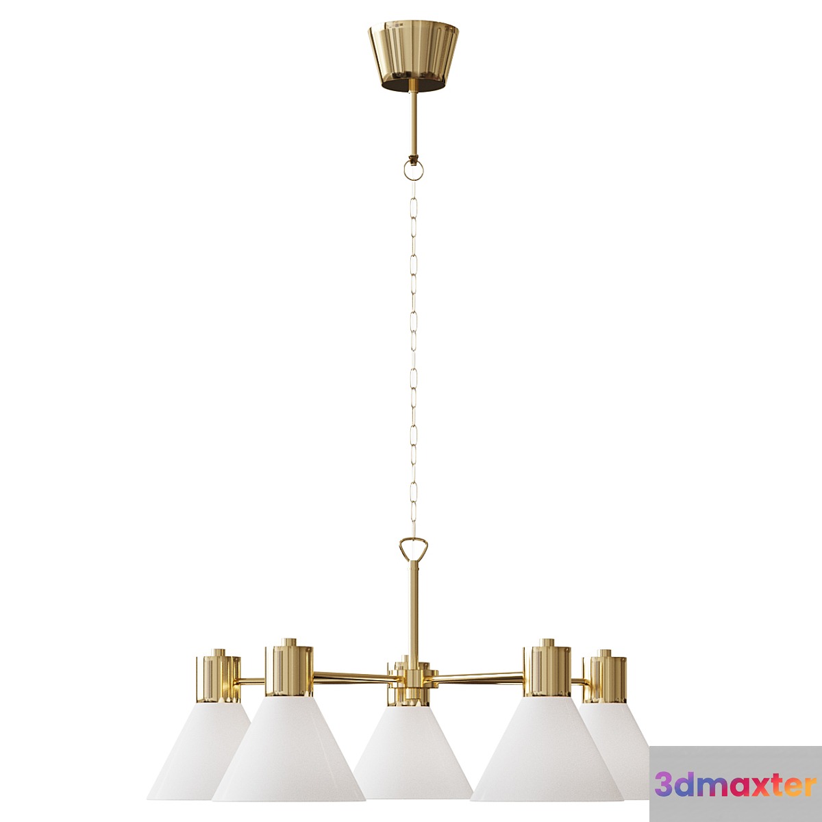 FLUGBO FLUGBO Candelabrum 5-arm brass _ glass