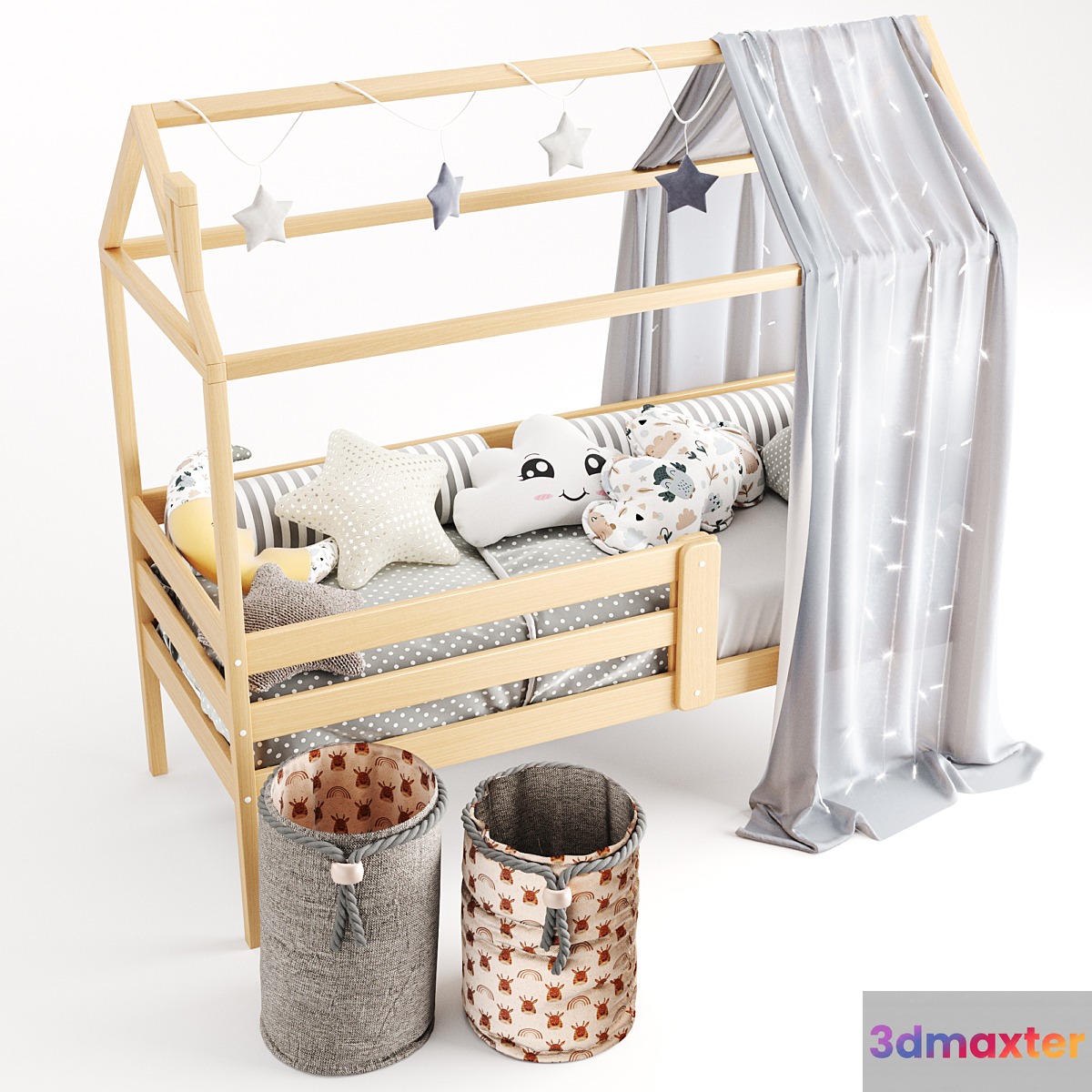 Baby bed 3D Max