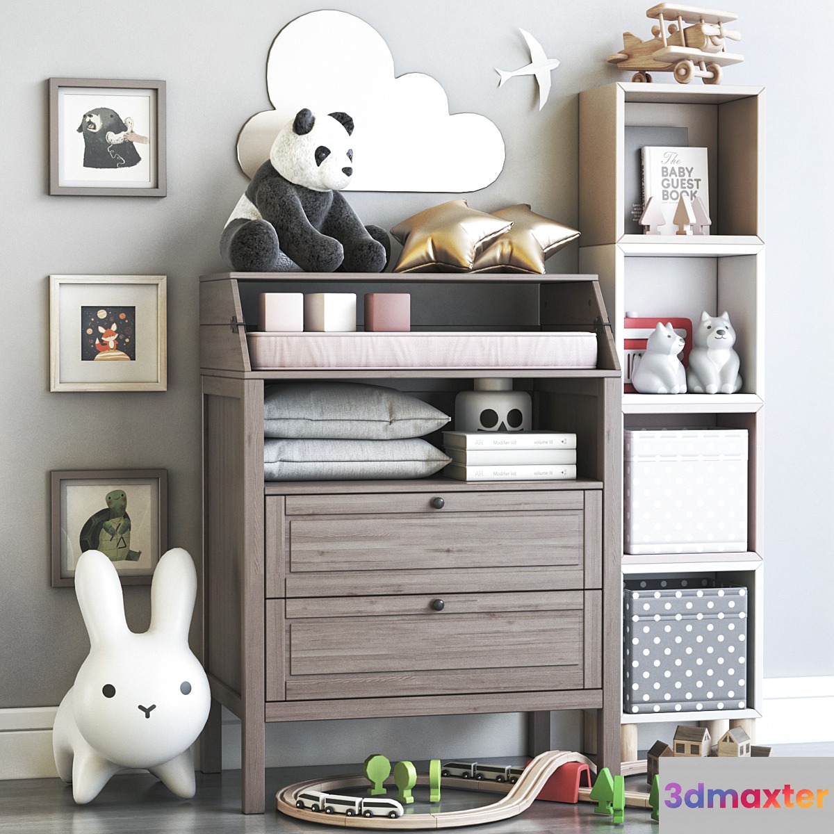 Furniture and toys for childrens 3D Max