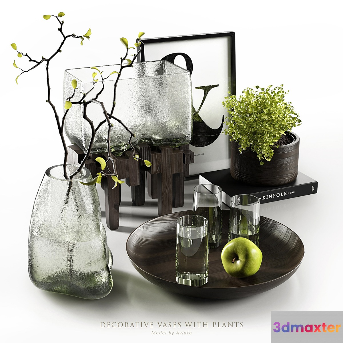 Decorative vases with plants