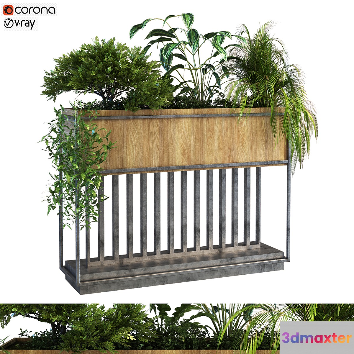 plant in box set 069 3D Max