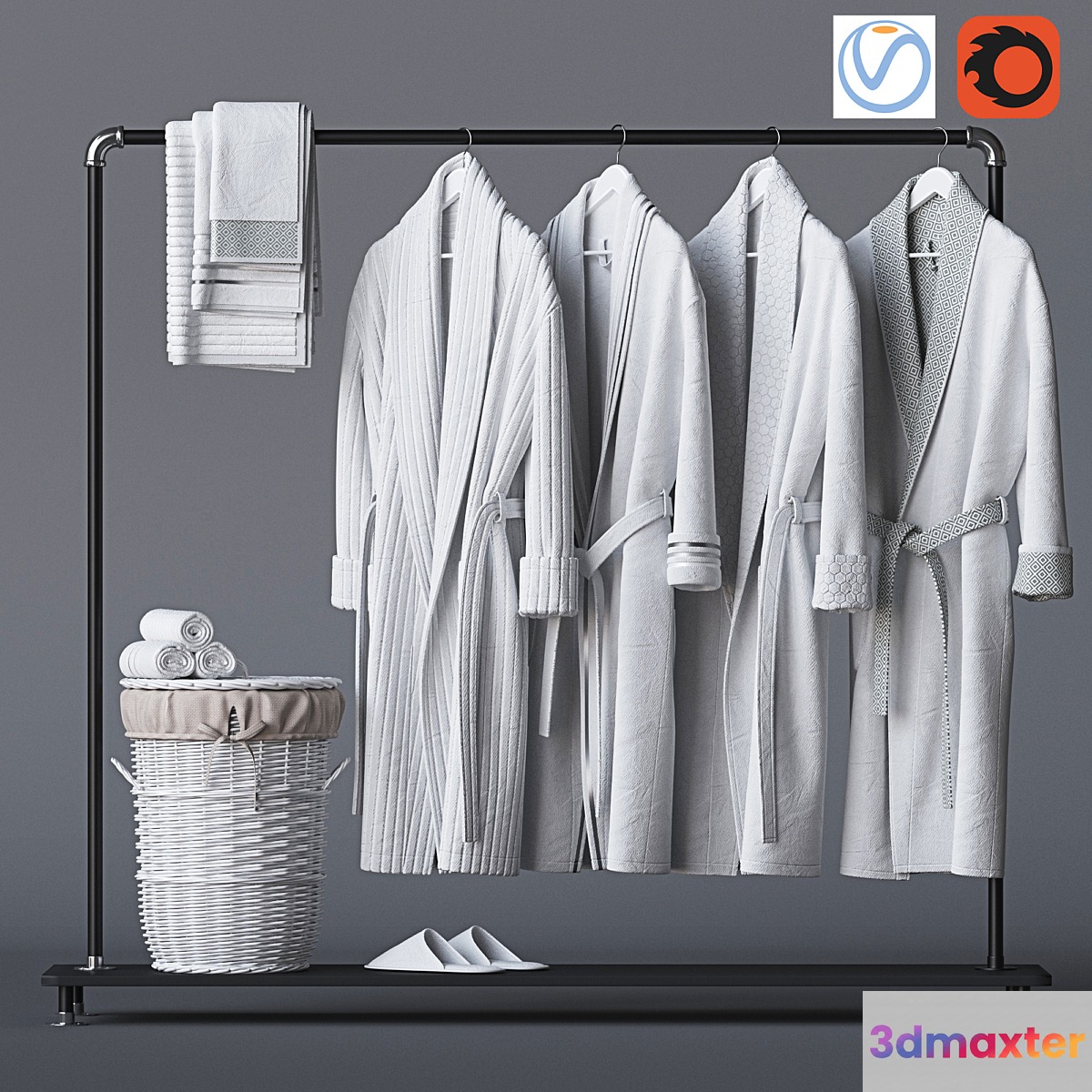 Bathroom decorative set 17 3D Max