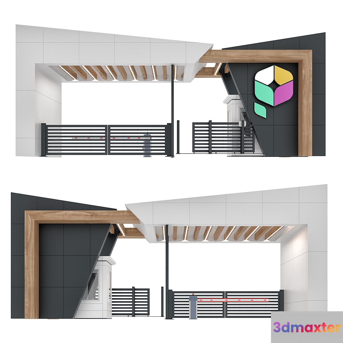 Residential complex  entrance group - No.2 3D Max