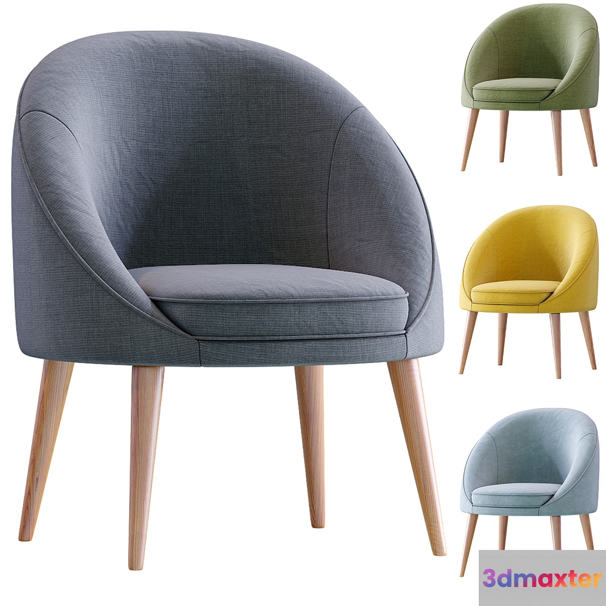 Oreved Armchair By Jysk (4 color version) 3D Max
