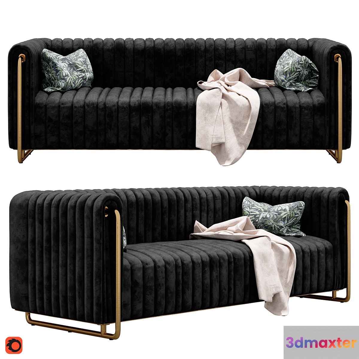 Locri decodom sofa 3D Max