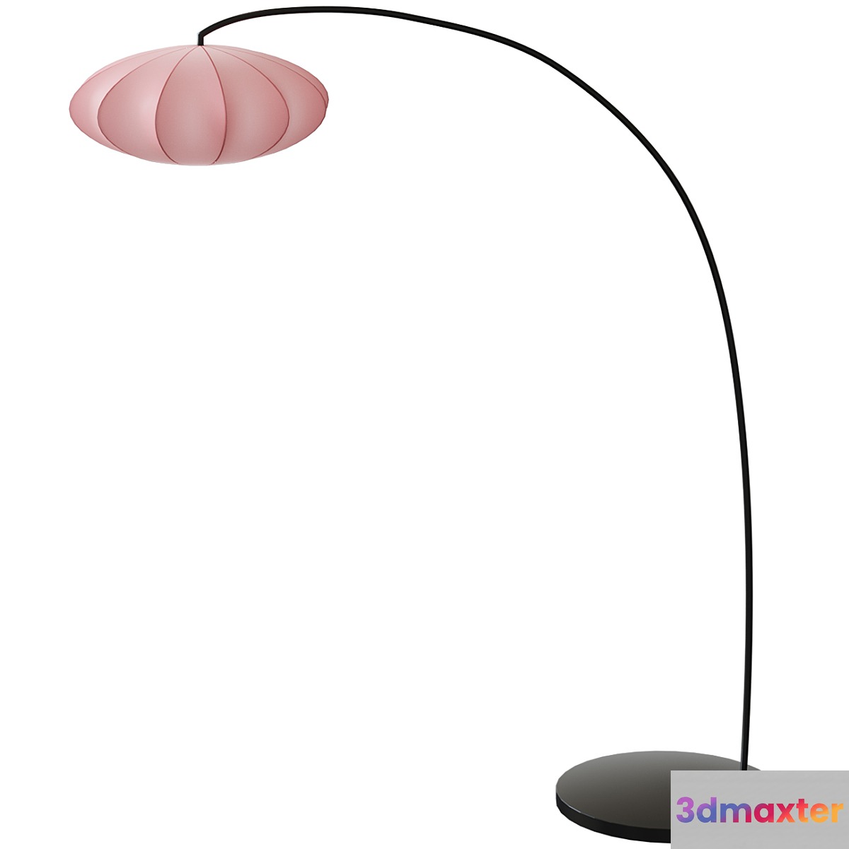 REGNSKUR REGNSKUR _ SKAFTET SKAFTET Arched floor lamp pink _ black 3D Max