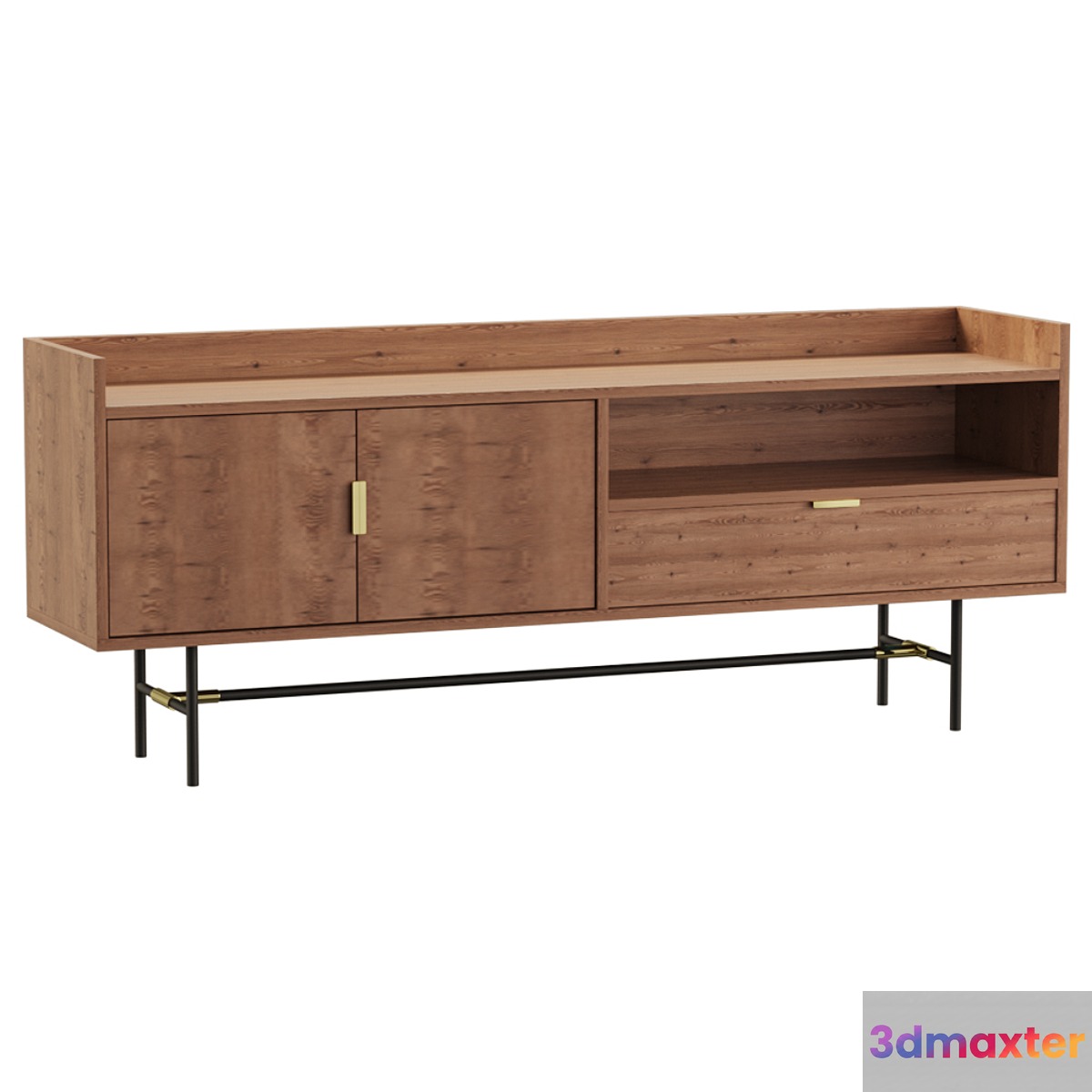 TV stand with sections 3D Max