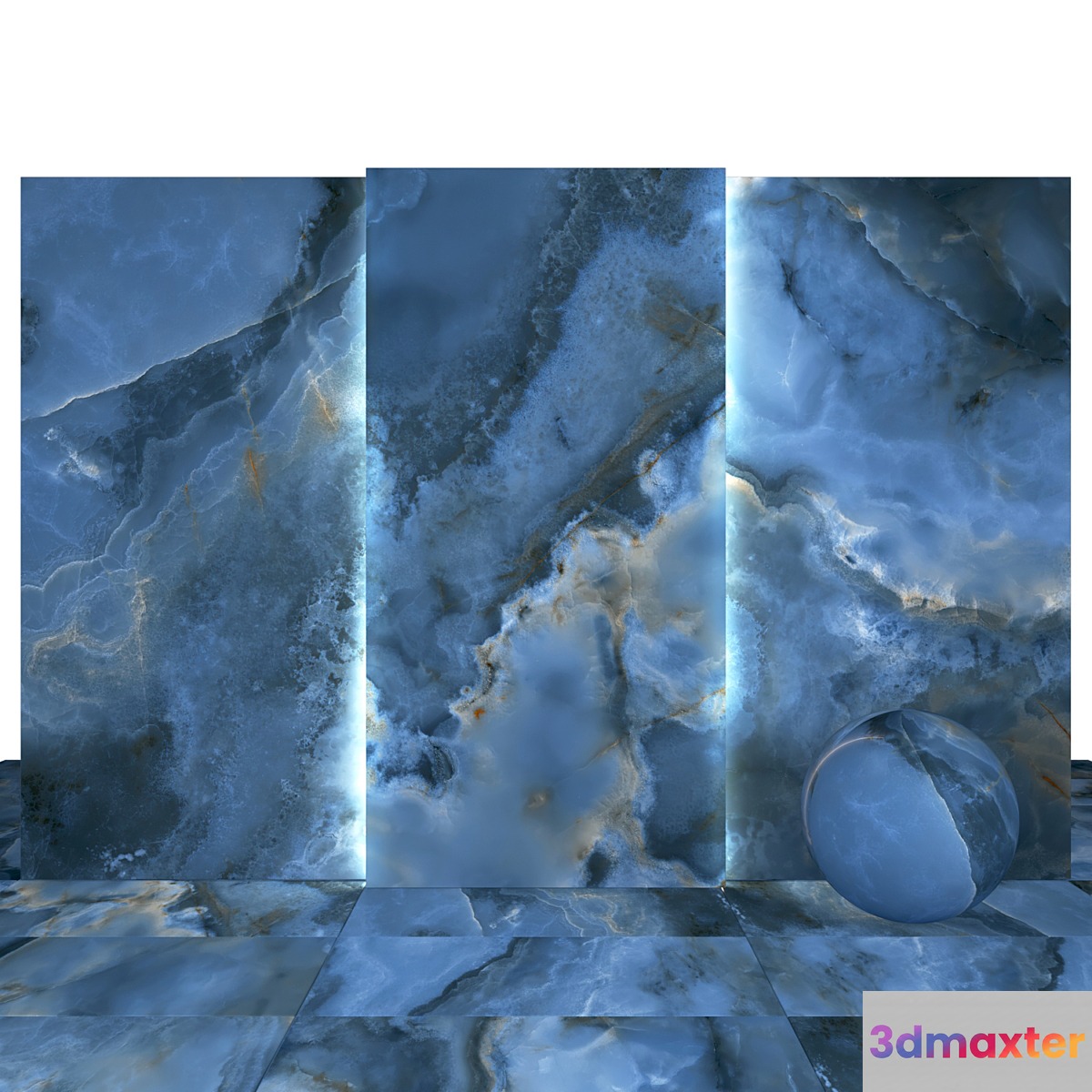 Dark Blue Onyx 01 3D Max