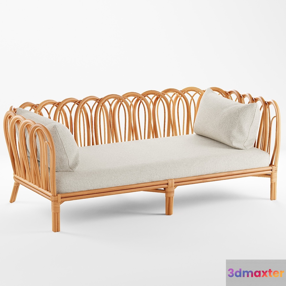 Melody rattan daybed 3D Max