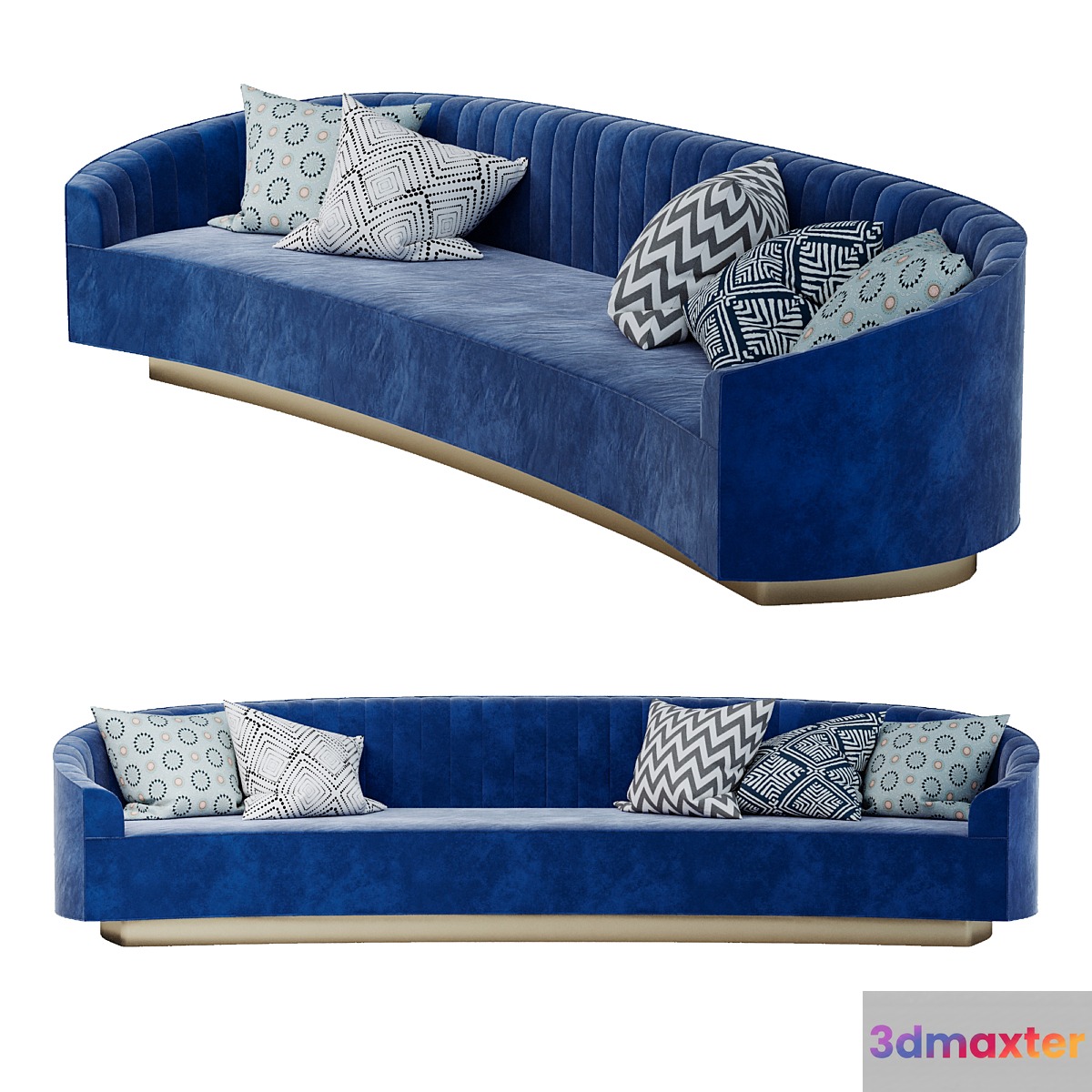 Art deco sofa 3D Max