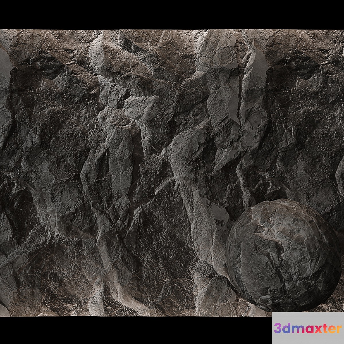 Stone Cliff Wall # 12 - No.2 3D Max