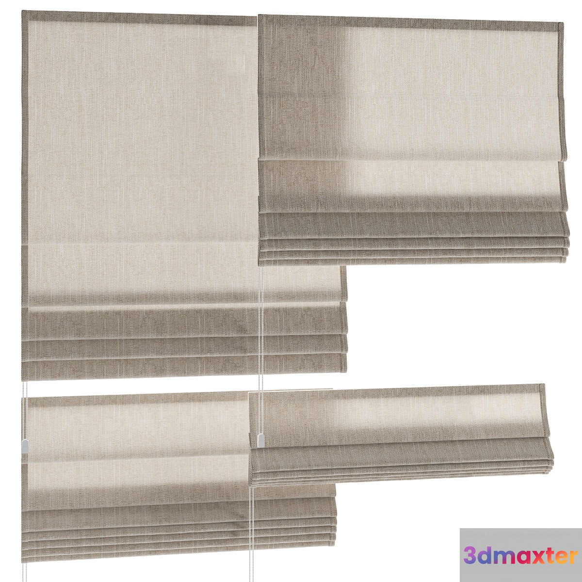 Roman blinds 38 3D Max