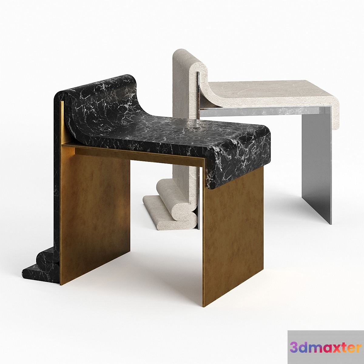 Bower Marble and Concrete Melt Chair Limited Edition
