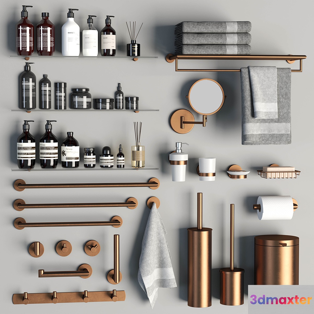 Bathroom accessories 26 3D Max