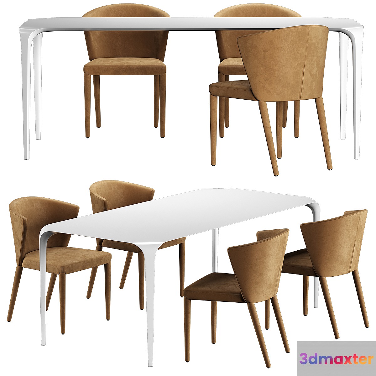 Link Table Chair Calligaris Amelie 3D Max