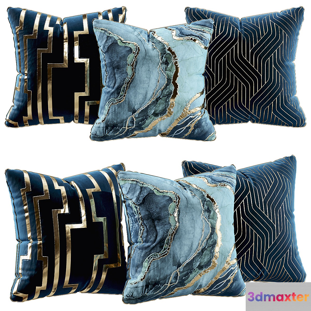 Luxury pillows 3D Max