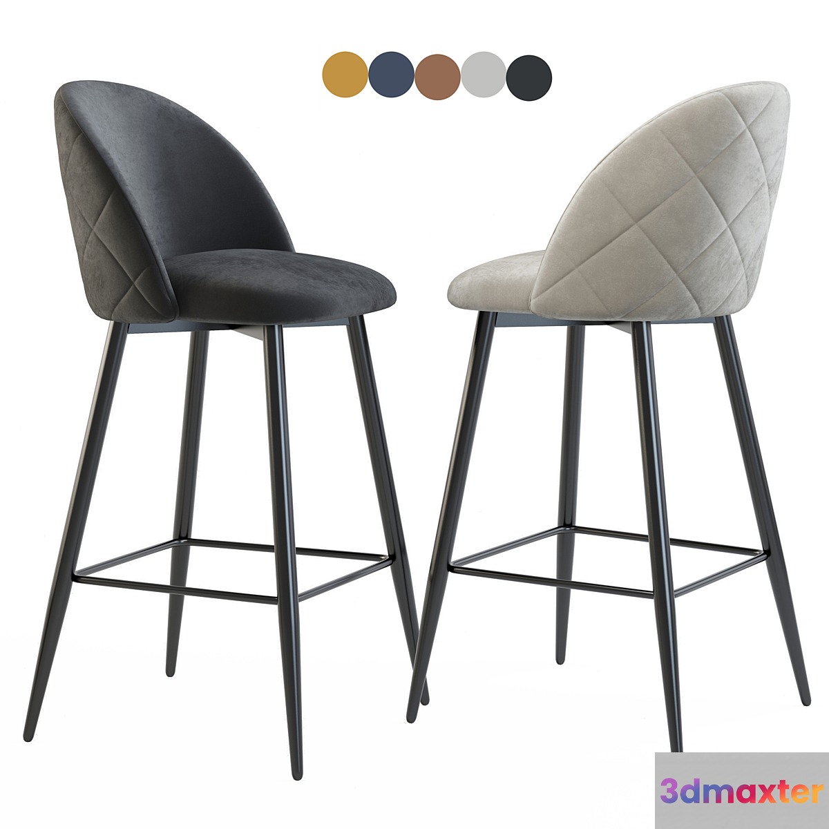 Deephouse. Bar stool Paris 2 3D Max