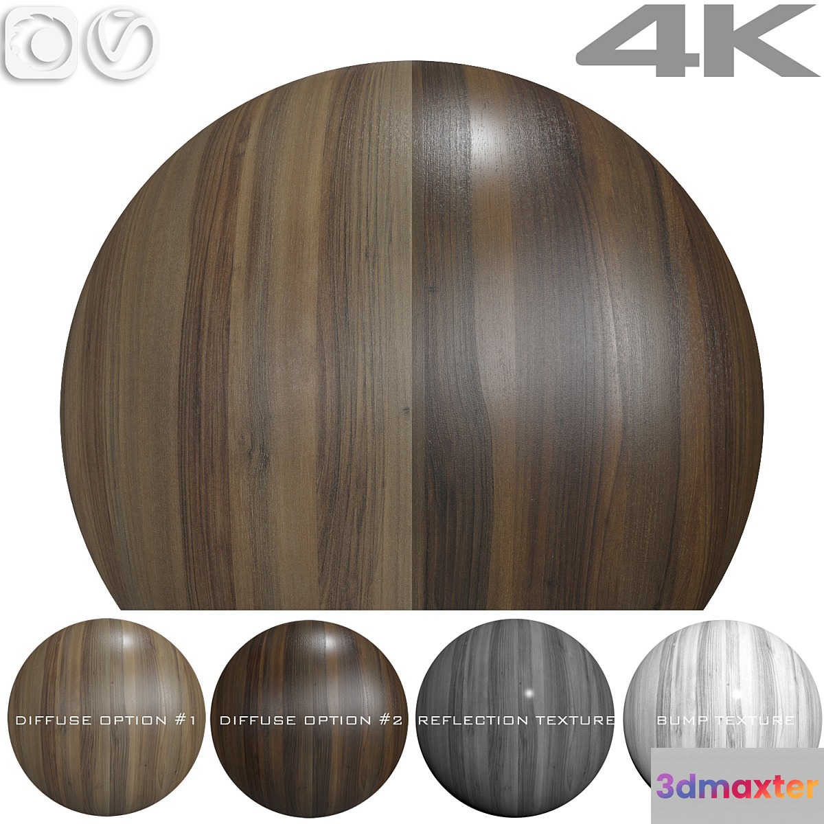 Seamless textures - WALNUT 3D Max