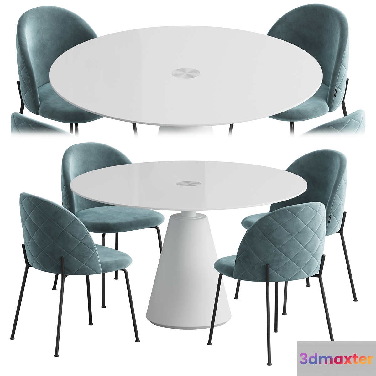 Boconcept Madrid table Dijon chair 3D Max